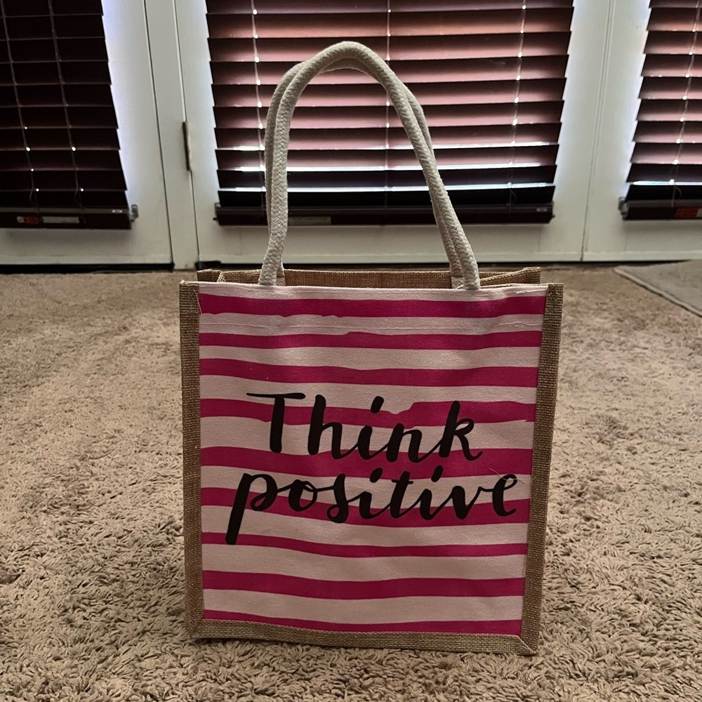 Burlap affirmation Tote Bag